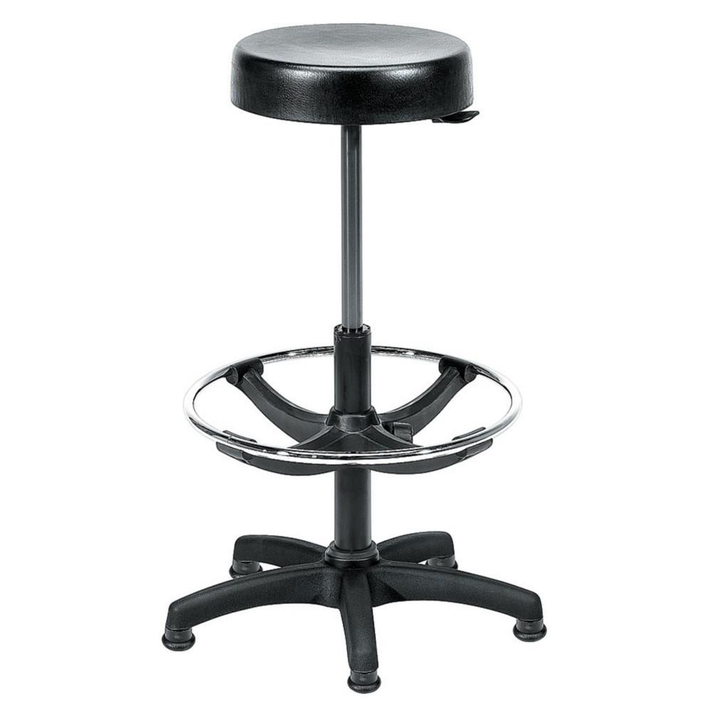 Tabouret bas nylon - tapiss - noir - 55-80 cm de hauteur