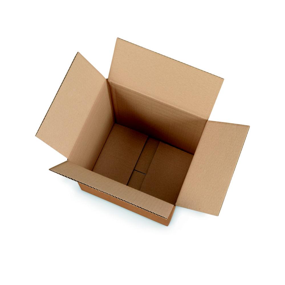 Caisse  hauteur variable en carton simple cannelure brun - L.int. 35 x l.25 x H.20  30 cm - Lot de 20