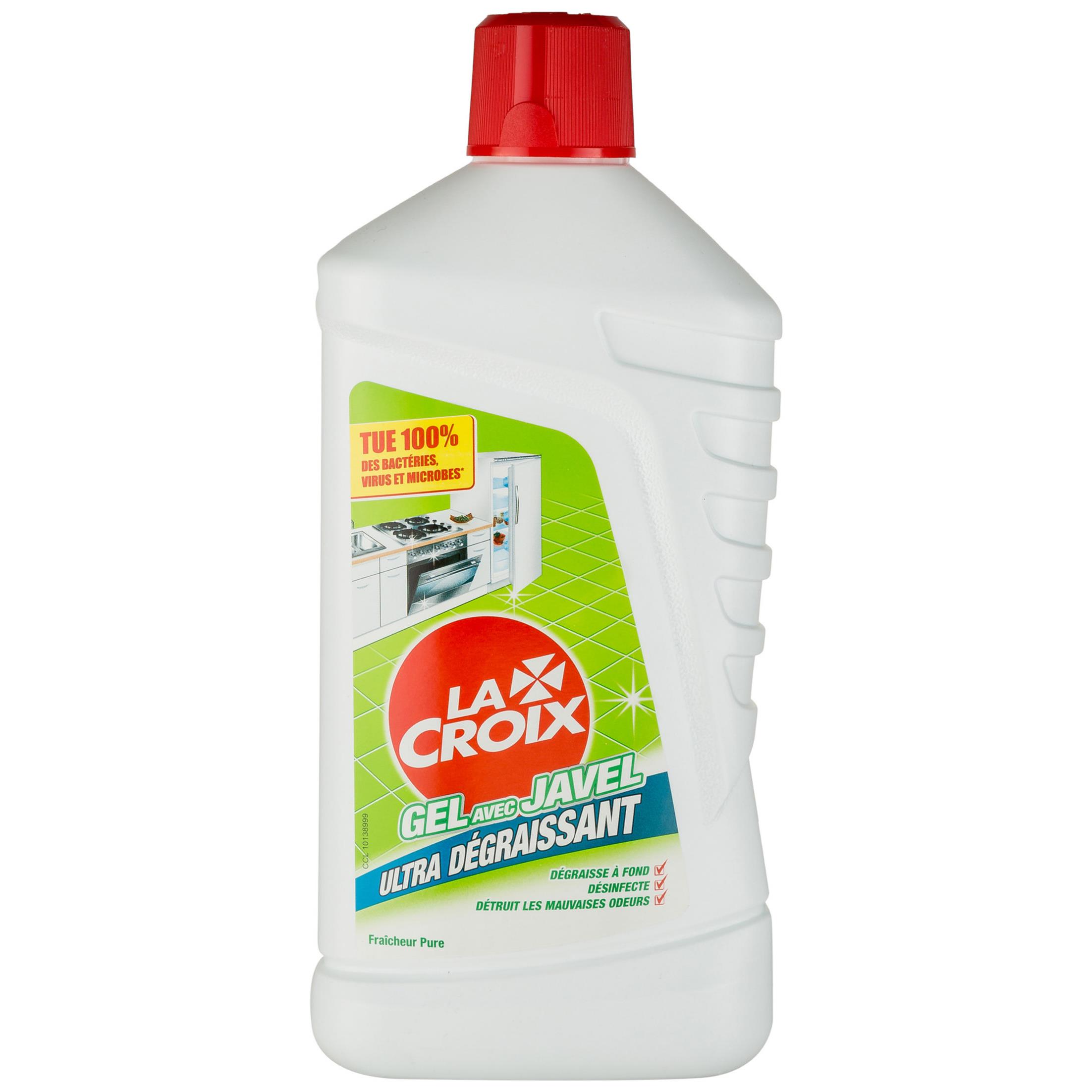 Nettoyant dsinfectant gel avec Javel sans parfum - flacon de 1 L