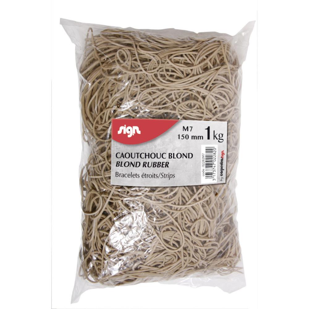 Sign Elastique 150 x 1,5 mm en caoutchouc blond de qualit� sup�rieure - Sachet de 1 kg