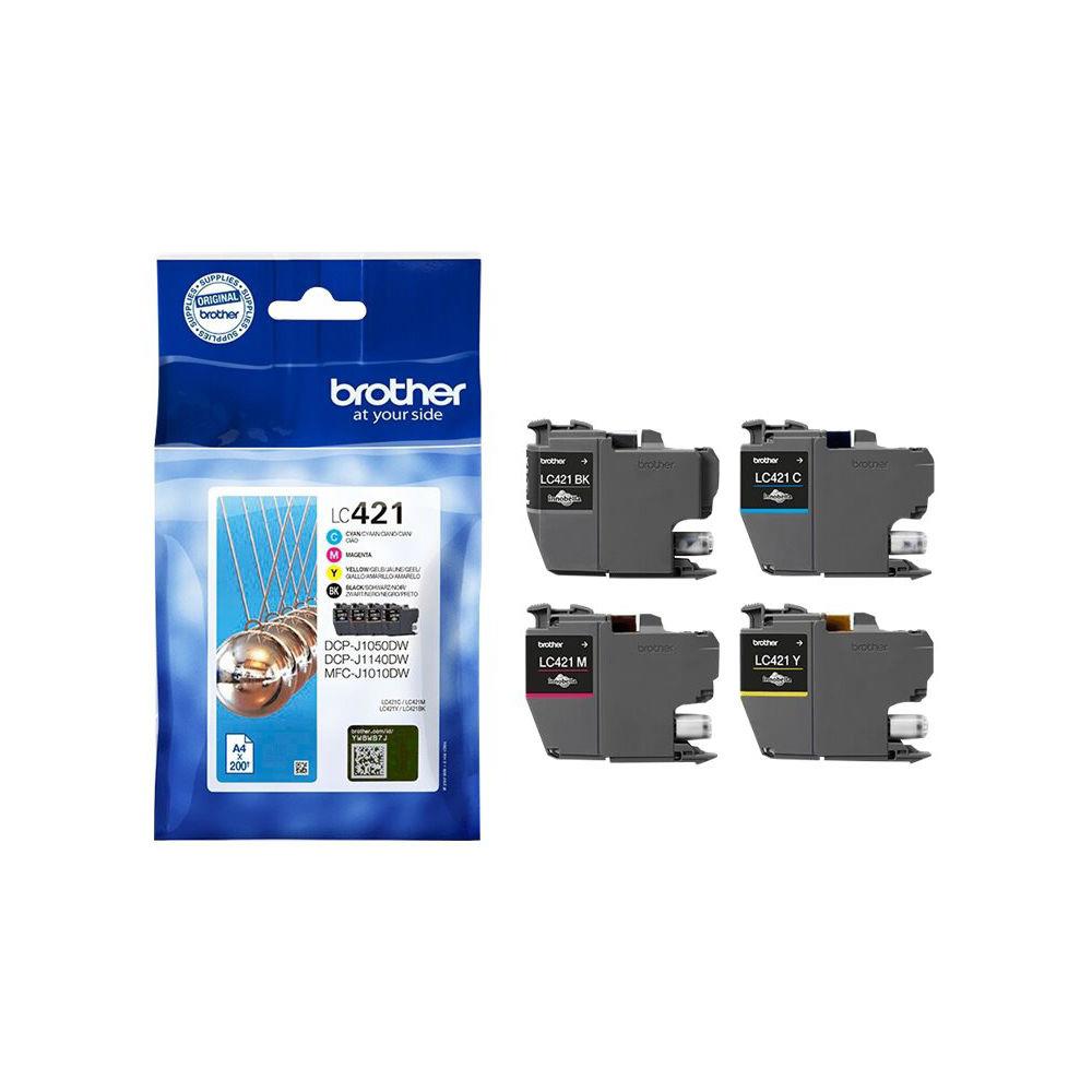 Cartouches pour imprimantes - Brother lc421val - pack de 4 cartouches d'encre originales