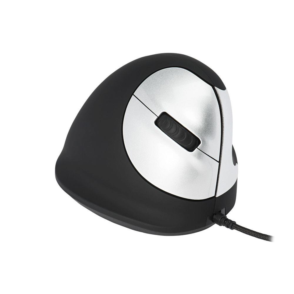 R-go tools souris ergonomique r-go he break avec logiciel de pause, droiter, moyen (longueur de la main 165-185 mm), filaire, noir