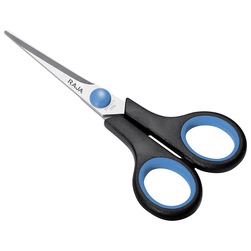 Ciseaux ambidextres Raja Softgrip -  bouts pointus - longueur 14 cm
