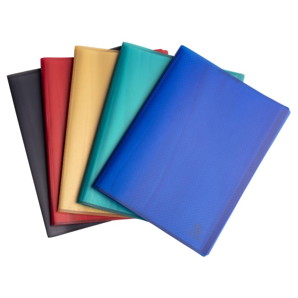 Porte vue A4 Opak en polypro recycl Exacompta - 50 pochettes - Coloris assortis