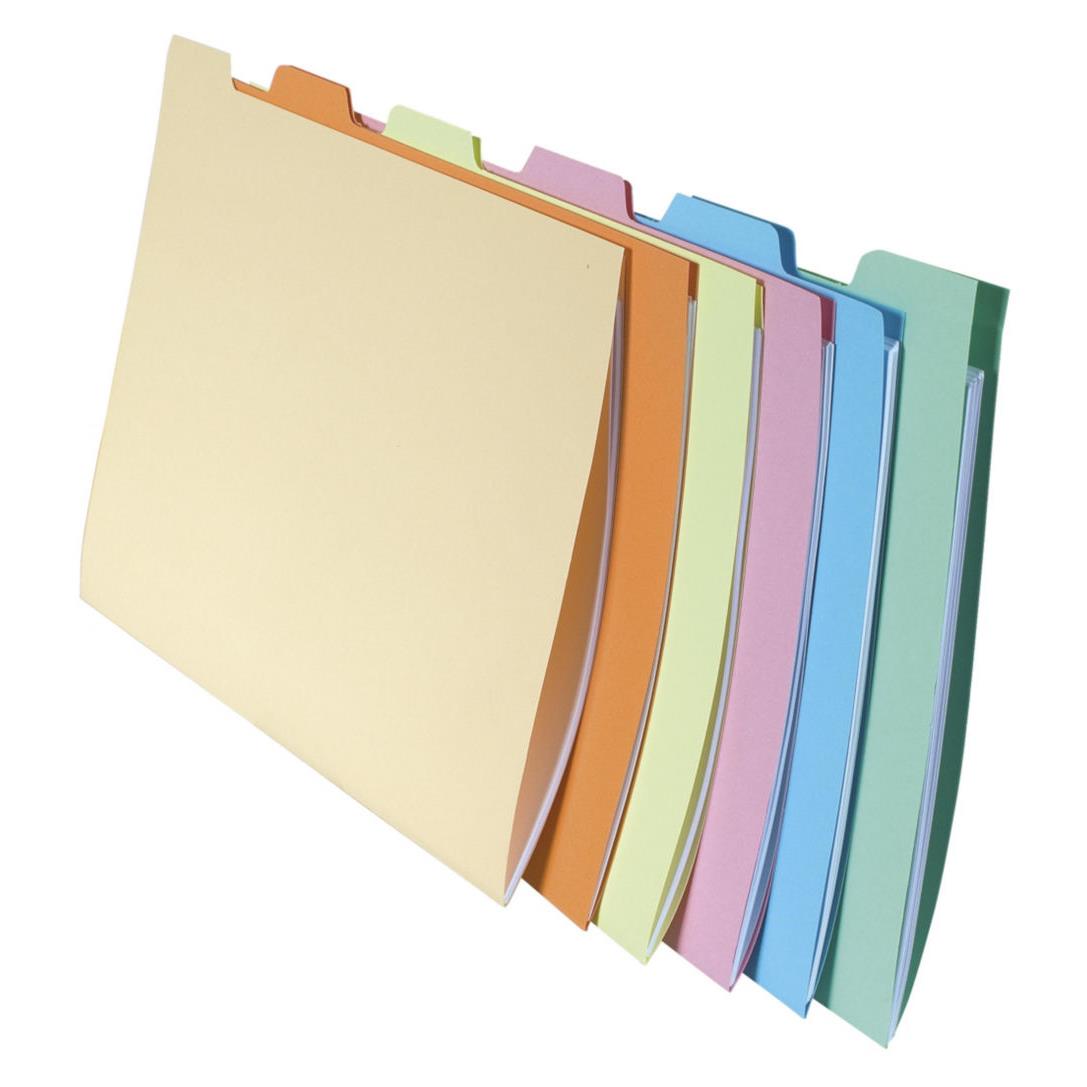 Chemises  onglets Exacompta Super 250 - pour dossiers suspendus tiroir - 24 x 32 cm - coloris assortis - paquet de 60