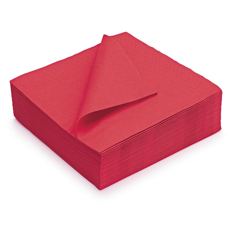 Serviettes de table jetables 33 x 33 cm Rouge - Lot de 50