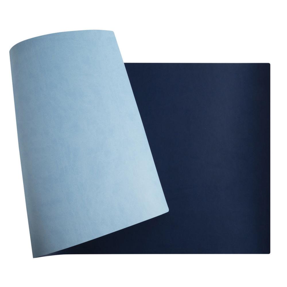 Sous-mains souple Exacompta 40 x 80cm - Bleu marine / Ciel