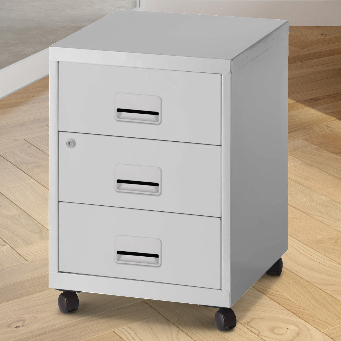 Caisson mobile Primo Iso - 3 tiroirs - gris