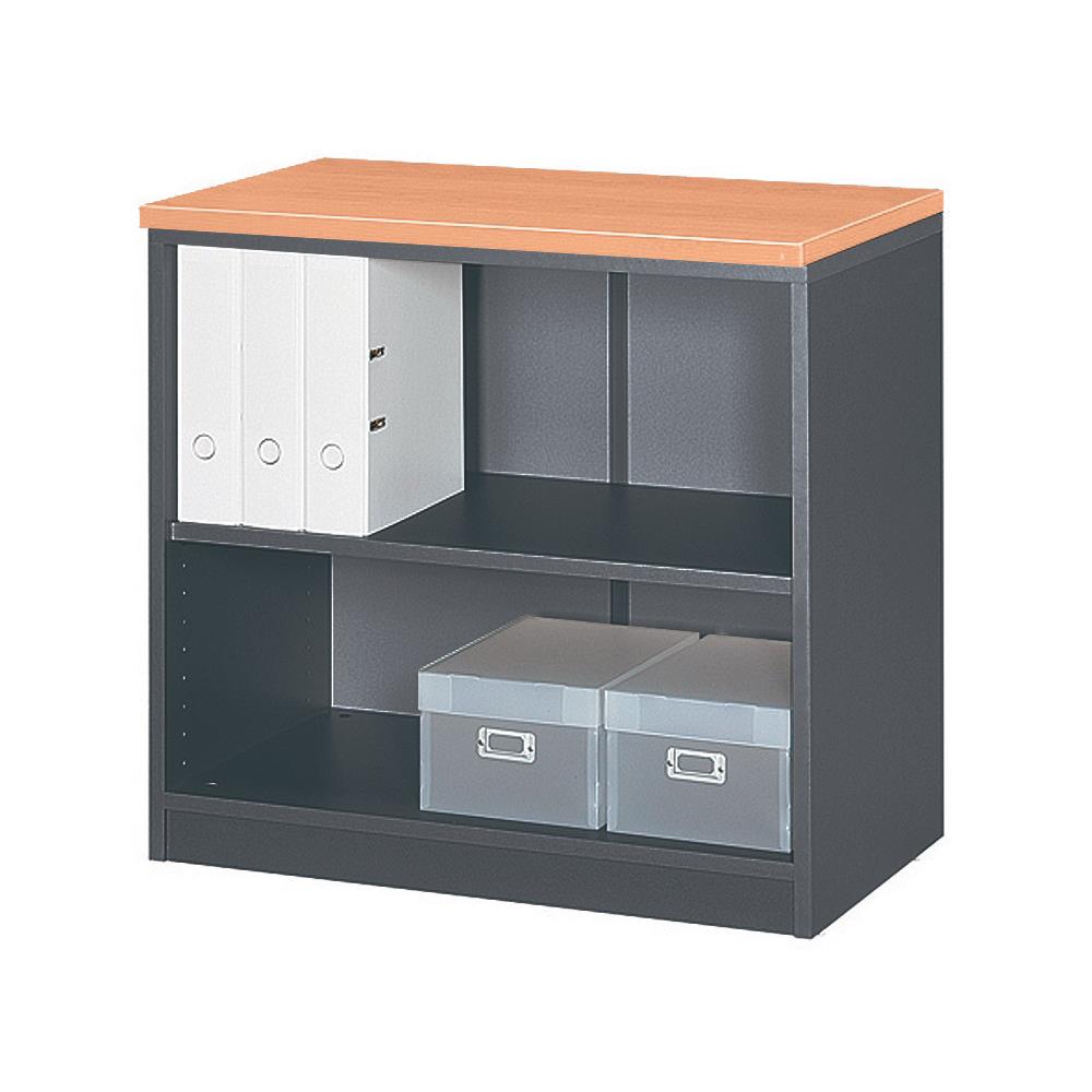 Meuble bas Impact 2 - sans portes - H73 x L 80 x P 45 cm - corps anthracite