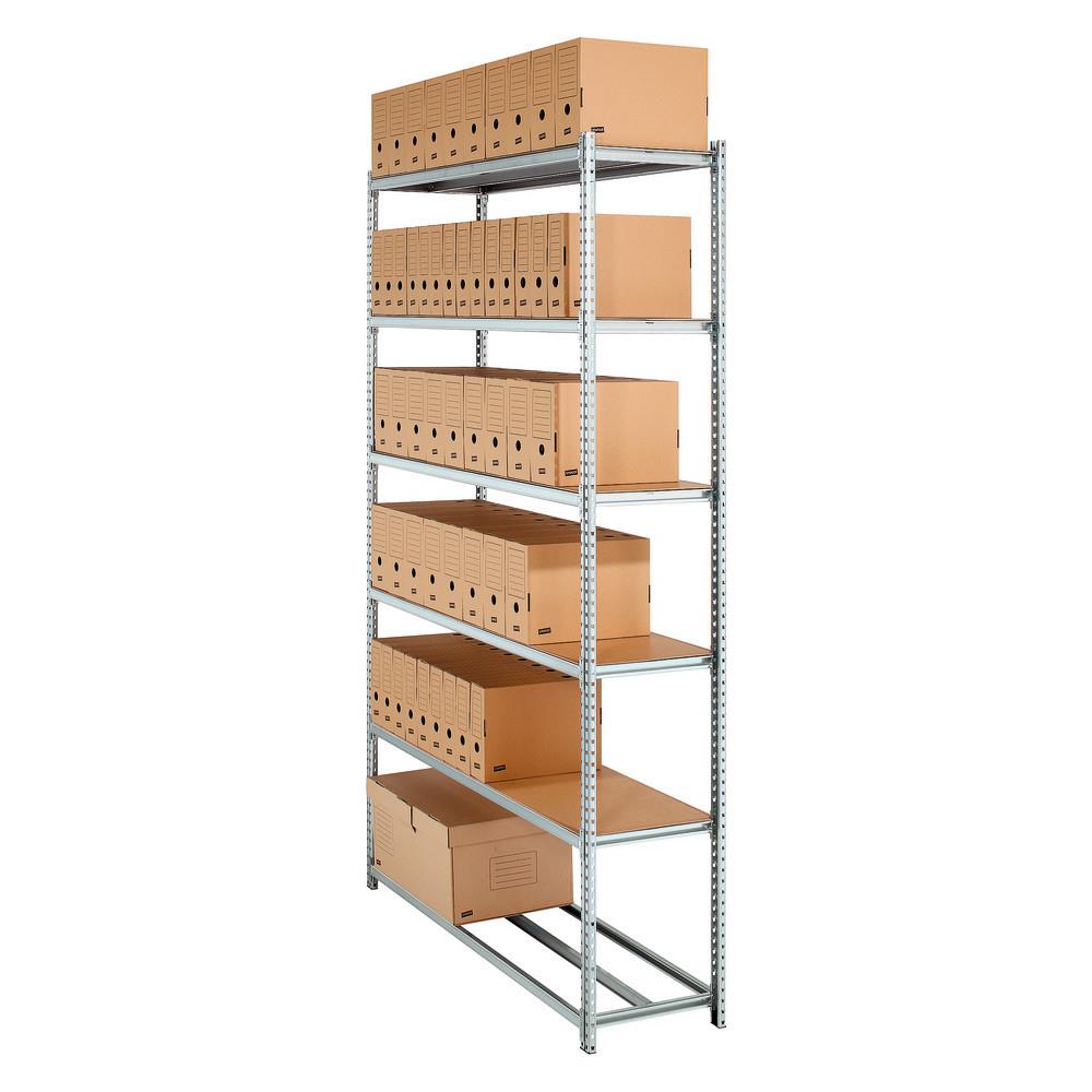 Rayonnage archives galvanis 200 - simple face - L 100 x P 35 cm - lment suivant