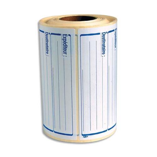 Etiquettes d'expdition Avery - mention "Expditeur/Destinataire" - 125x65 mm - rouleau de 500