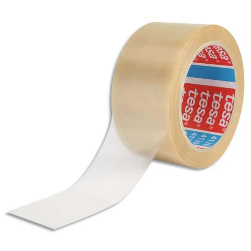 Ruban d'emballage PVC colle caoutchouc - 52 microns - 50 mm x 66 m - transparent