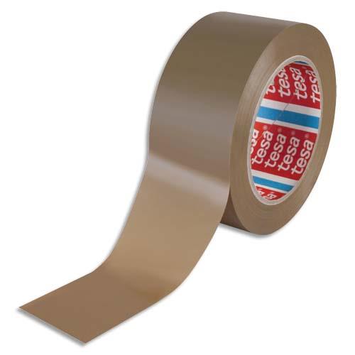 Ruban d'emballage PVC colle caoutchouc - 52 microns - 50 mm x 100 m - havane