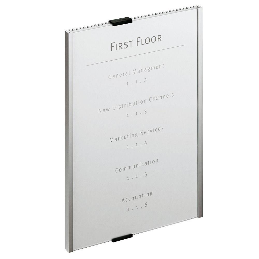 Plaque de porte Info Sign - 210 x 297 mm - Argent Mtallis