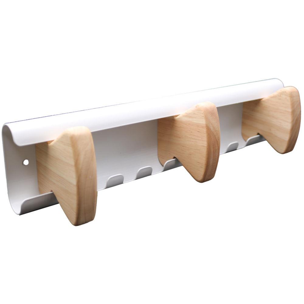 Patres Unilux Vaiina 3 accroches - Blanc et bois