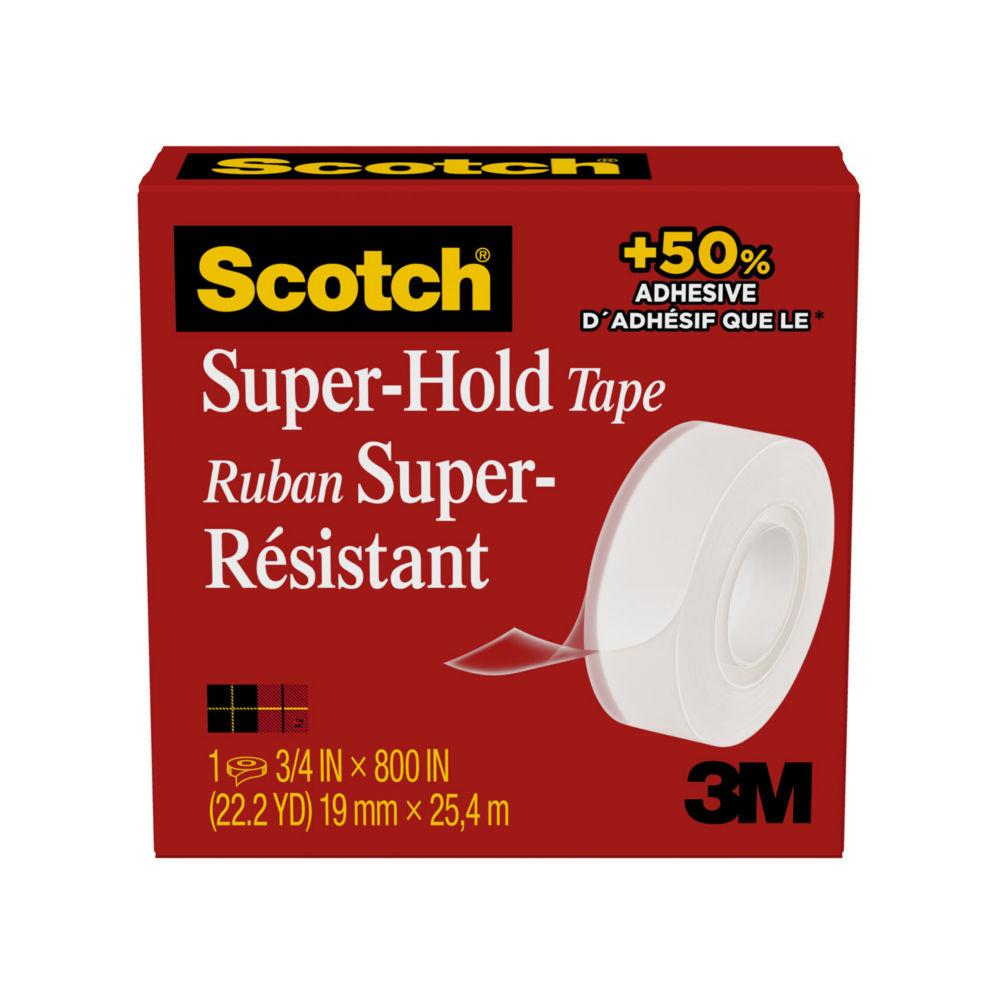 Ruban adhsif Scotch Super Hold super rsistant transparent l.19 mm x L.25,4 m