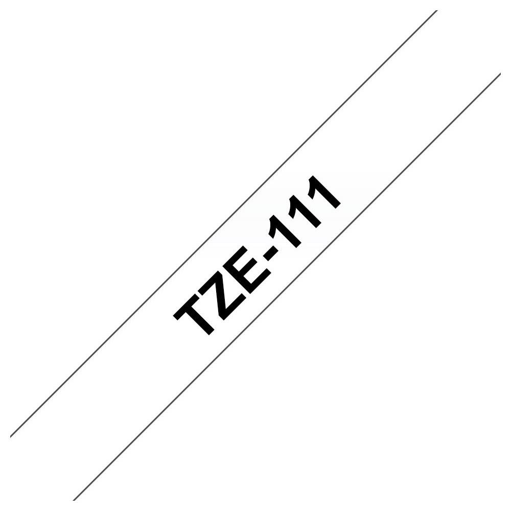 Ruban Brother TZ 111 - Ruban noir/transparent - 6 mm x 8 m