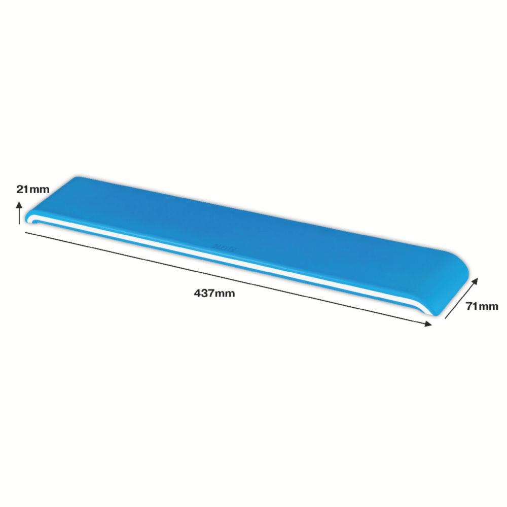 Repose-poignets rglable Leitz Ergo WOW pour clavier - Bleu
