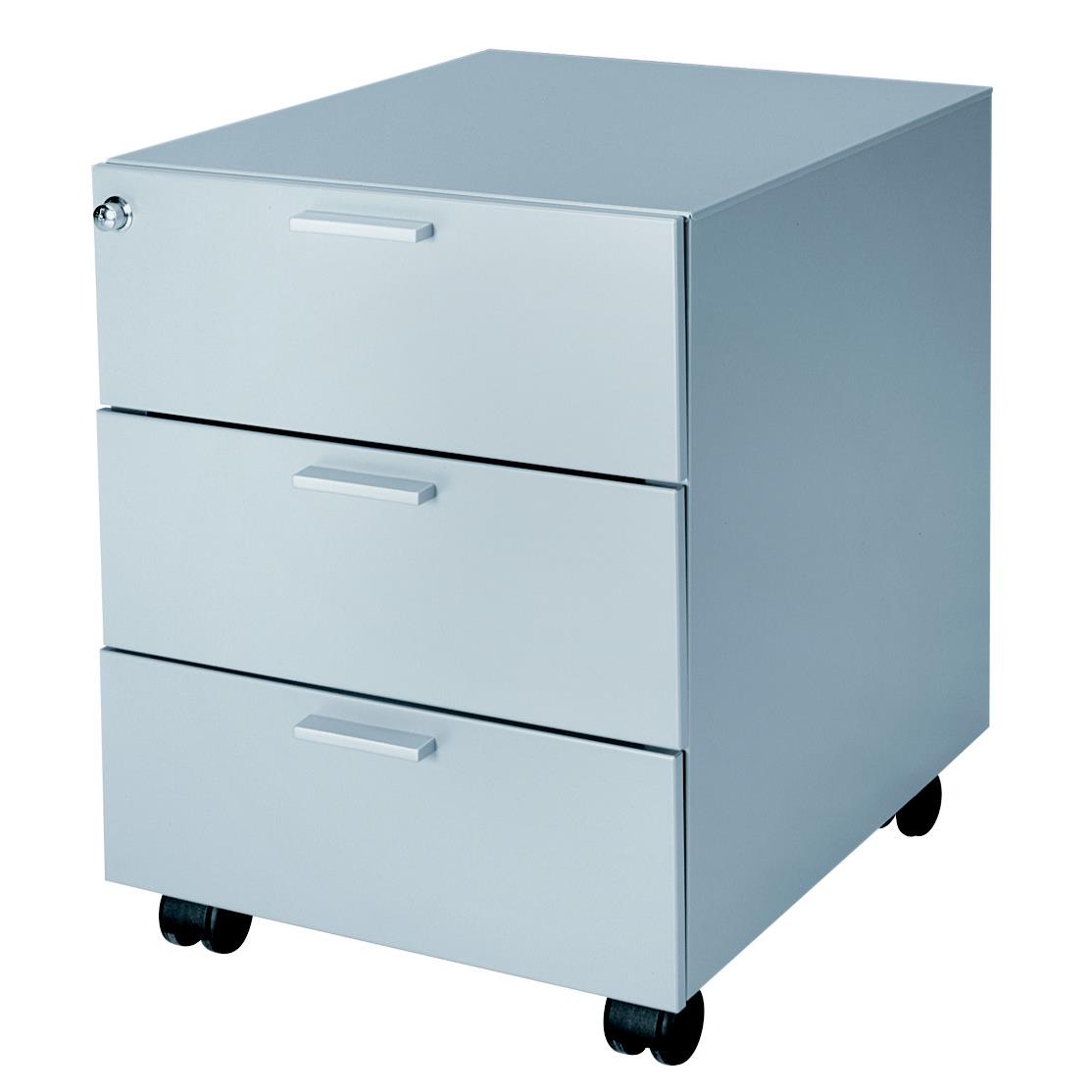 Caisson mobile Kaleido - 3 tiroirs - aluminium - faade aluminium