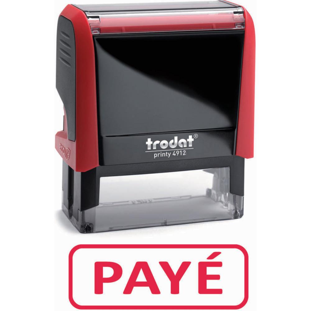 "Tampon marqueur de texte ""PAY"" Trodat 4912 Xprint 4.0  - Rouge"