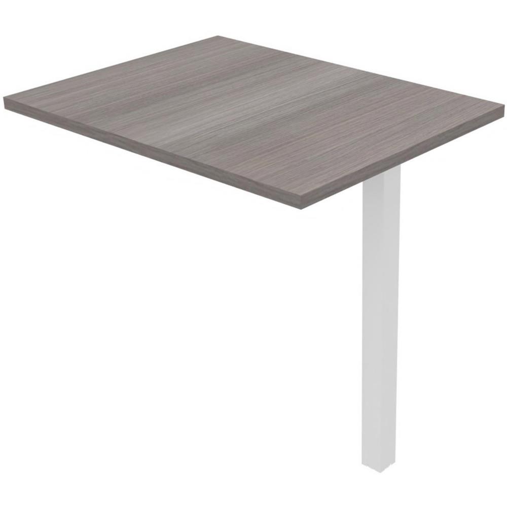 Retour pour bureau Osmose + - L80 x P60 cm - plateau cdre - pieds blancs