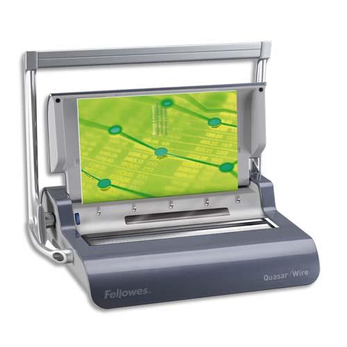Perforelieur manuel Fellowes Quasar Wire - anneaux mtalliques - perfore 15 feuilles - relie 130 feuilles