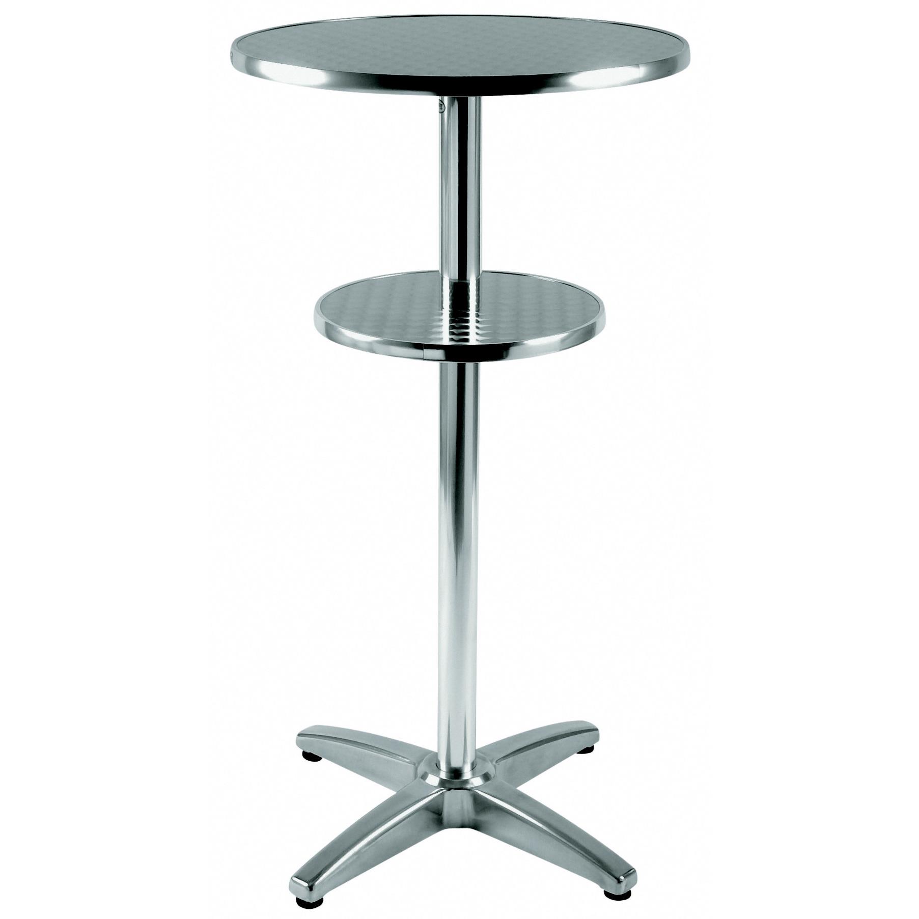 Guridon Diana - plateau Inox , pitement aluminium