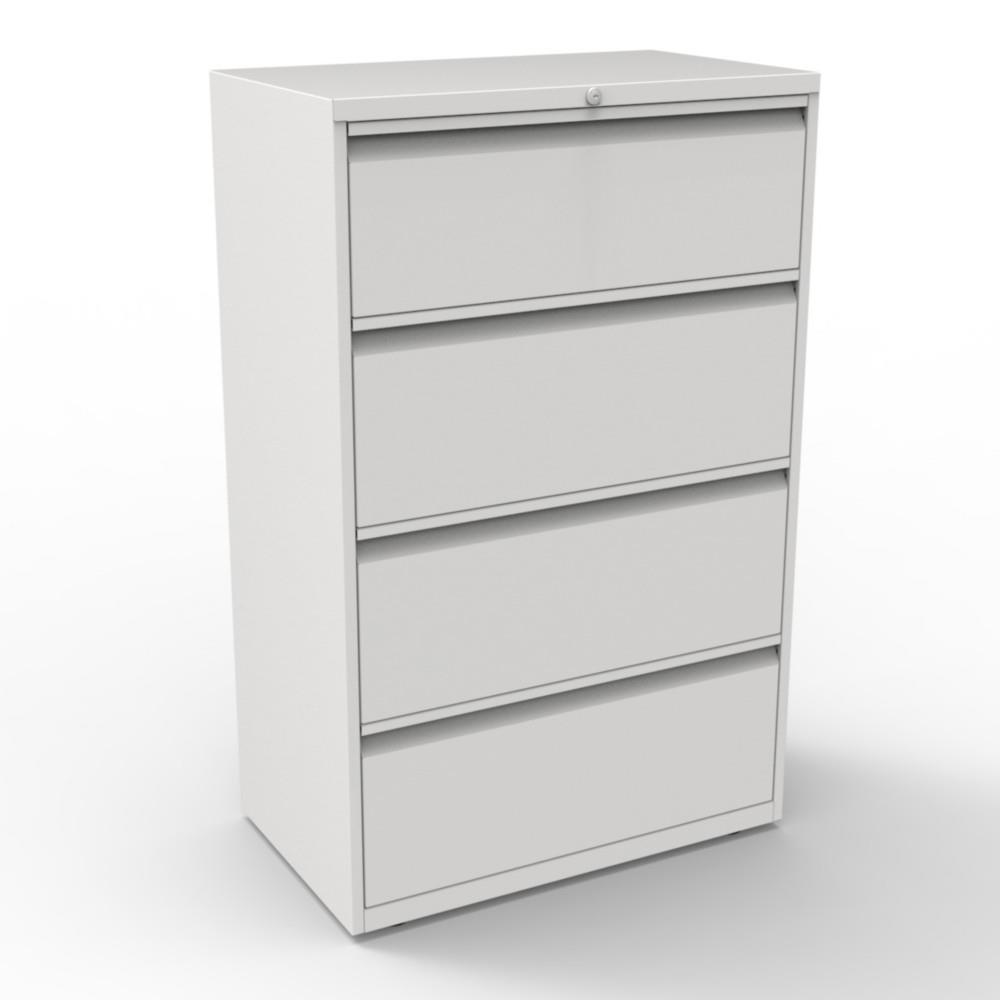 Comptoir Mobi - 4 tiroirs - mtal - gris