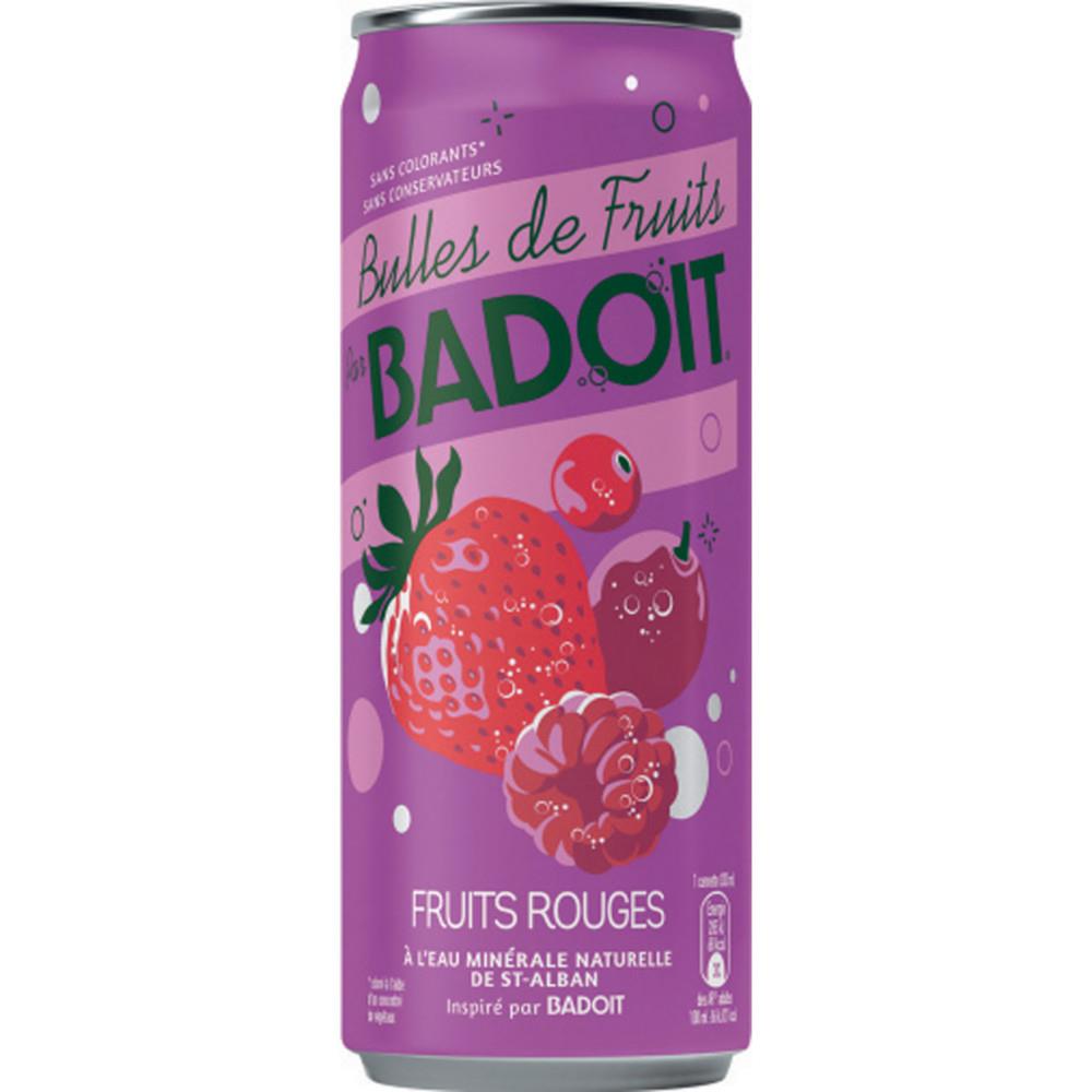 Fruits rouges Badoit - Bulles de fruits - Eau min�rale naturelle - Lot de 6 canettes slim 33 cl