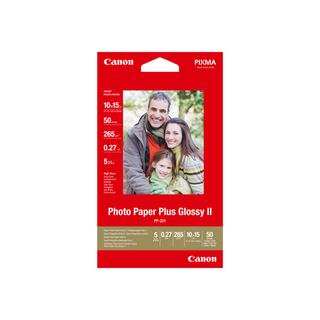 Canon papier photo brillant extra ii 4  6 po (10  15 cm) pp-201 - 50 feuilles