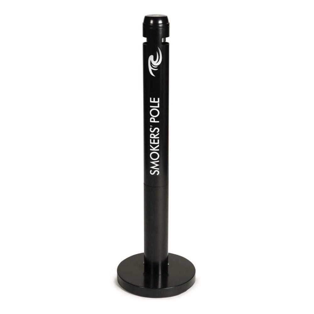 Cendrier d'extrieur - Rubbermaid - sur pied 4L - Aluminium noir