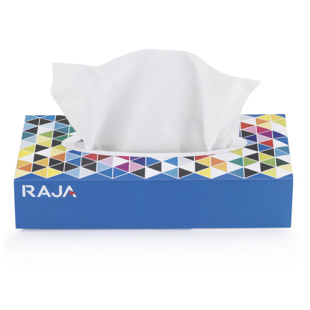 Mouchoirs RAJA double paisseur - bote rectangulaire - 100 feuilles