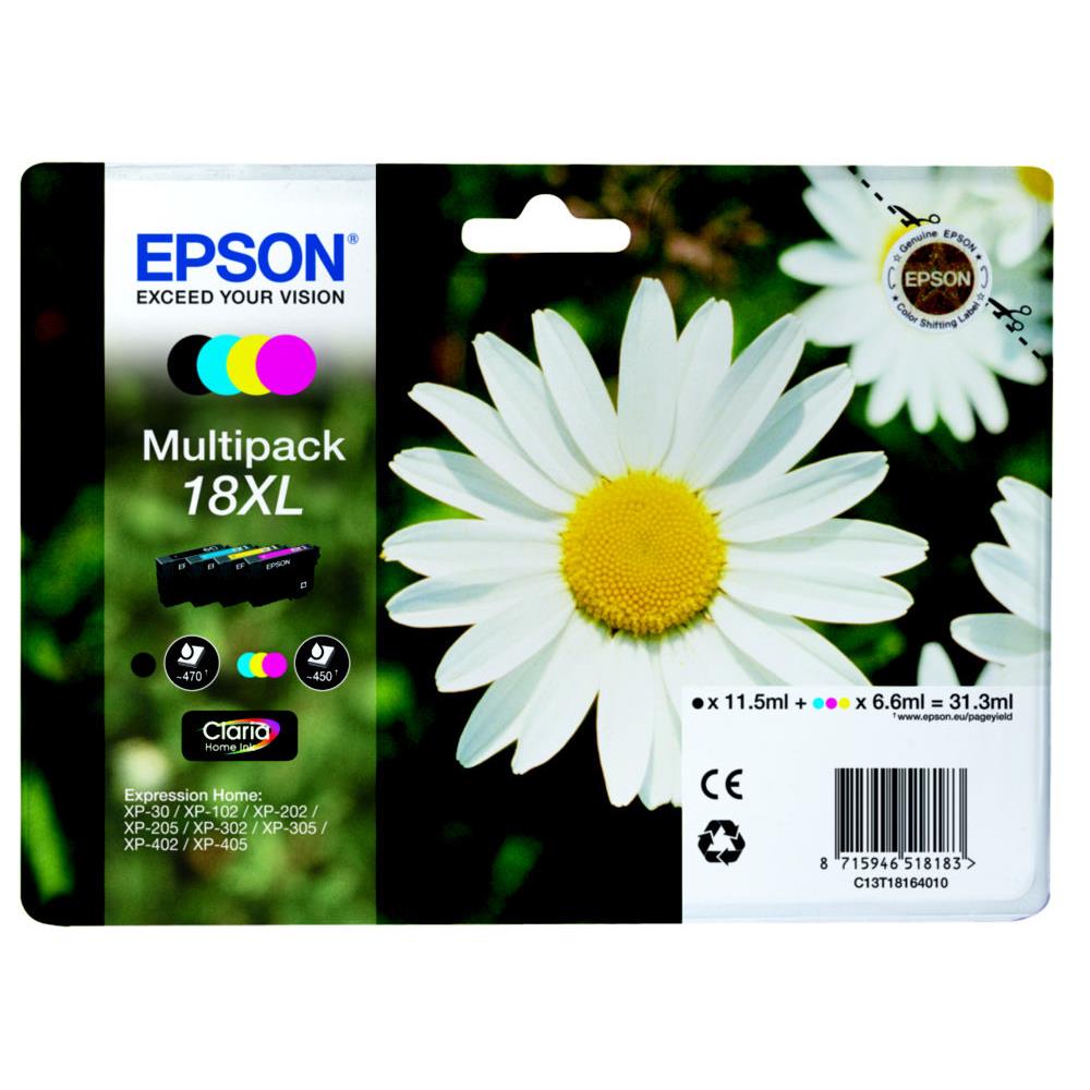 Cartouches pour imprimantes - Epson daisy multipack "pquerette" - encre claria home n,c,m,j (xl)