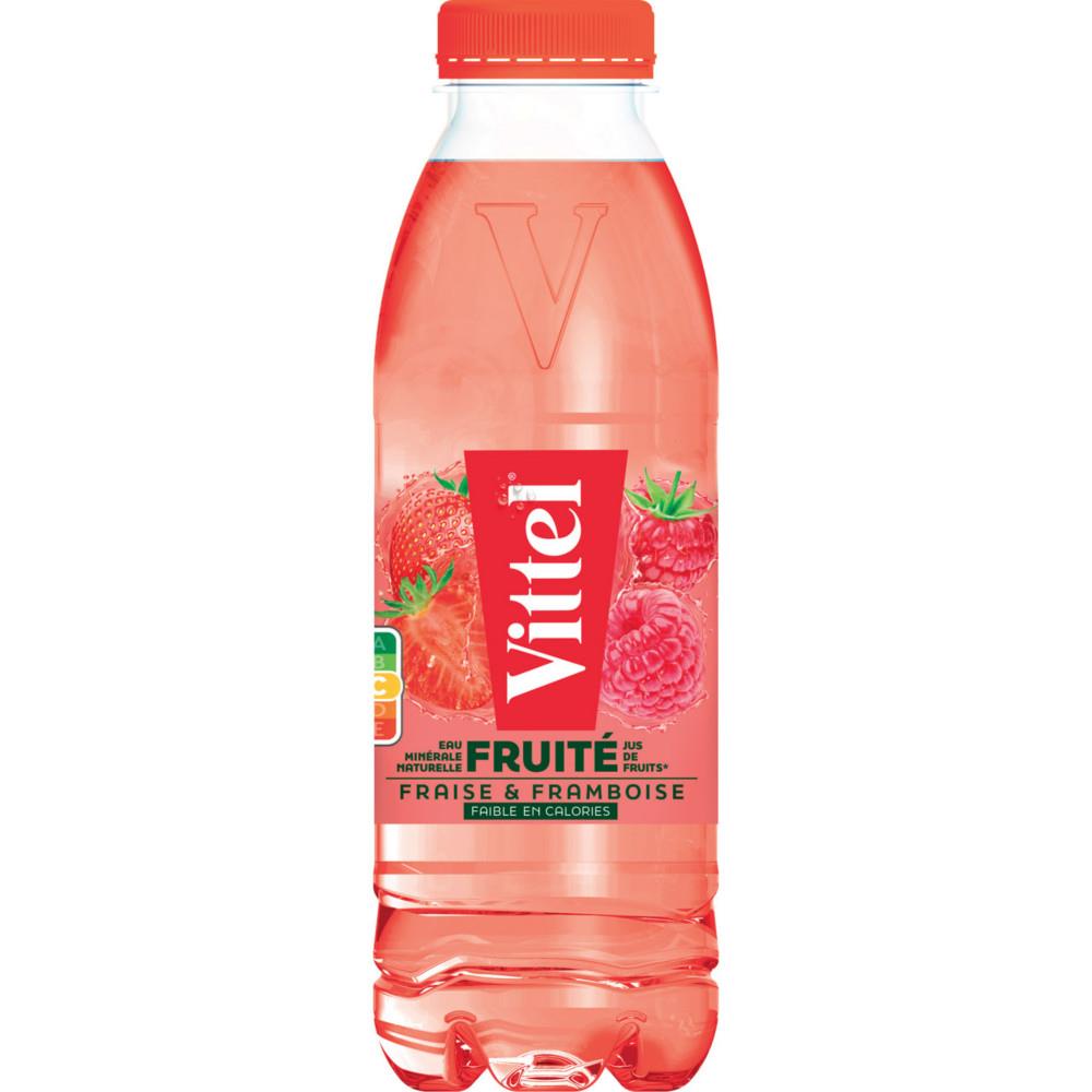 Eau min�rale Vittel naturelle fruit� - Fraise et Framboise - Lot 24 bouteilles 50 cl