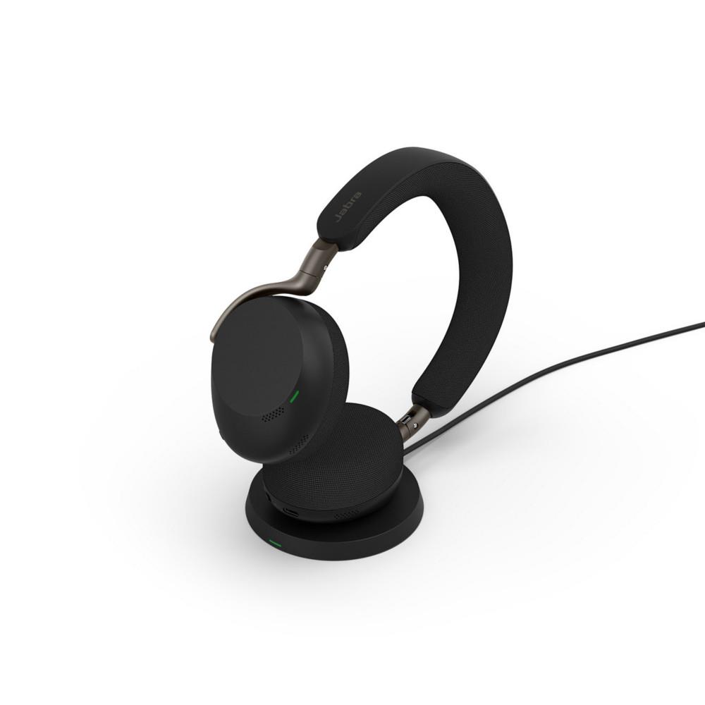 75 Evolve3 Jabra MS Jabra Duo Casque sans fil Bluetooth + Dongle USB-A + Socle de recharge - Noir