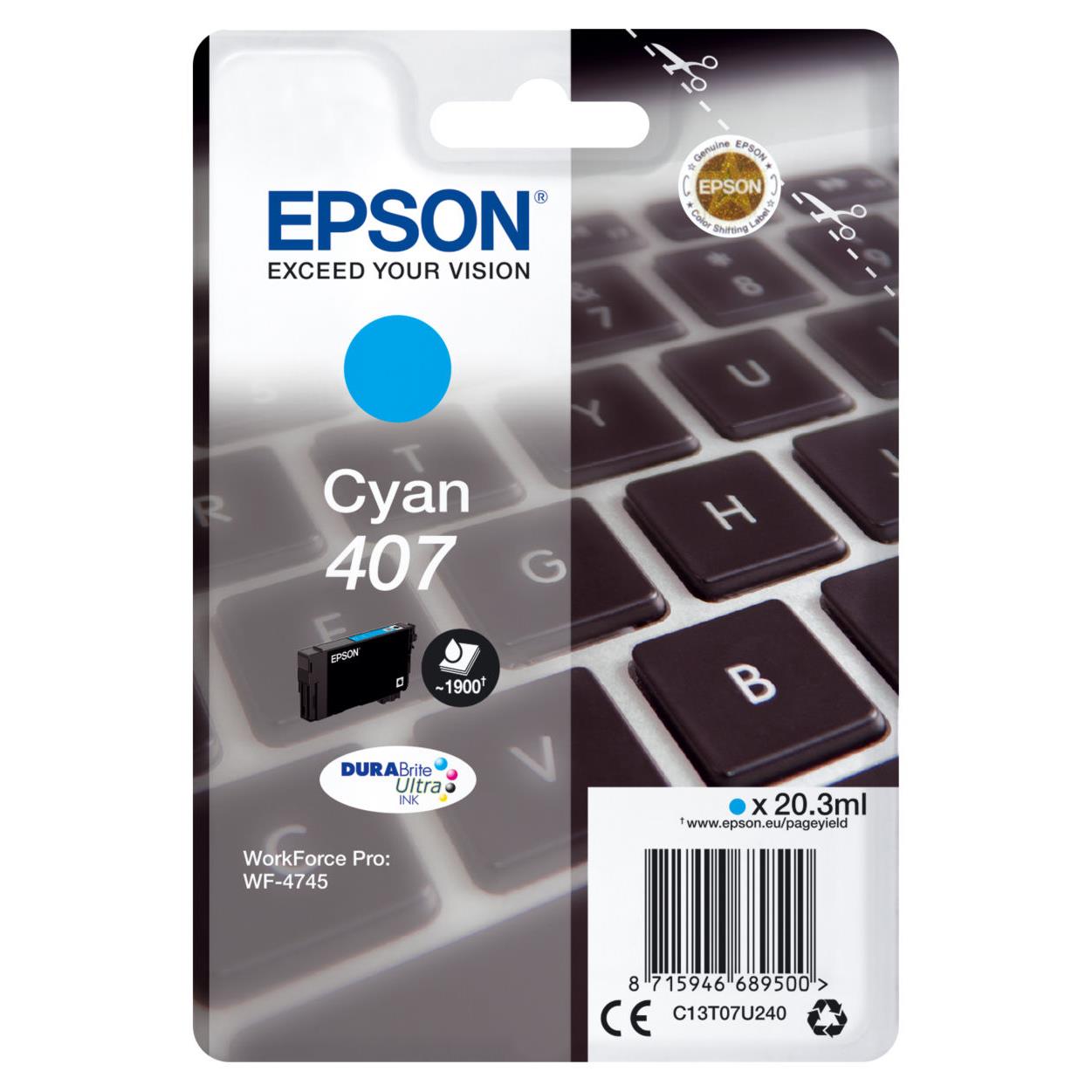 Cartouches pour imprimantes - Epson wf-4745 series ink cartridge l cyan