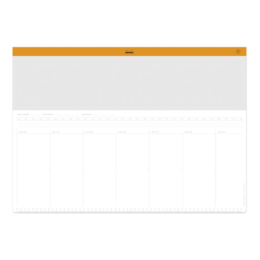 Sous-main semainier non dat Rhodia - 42 x 59,4 cm