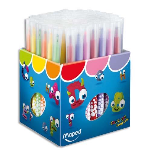 Schoolpack  Maped de 72 feutres Colorpeps pointe moyenne couleurs assorties