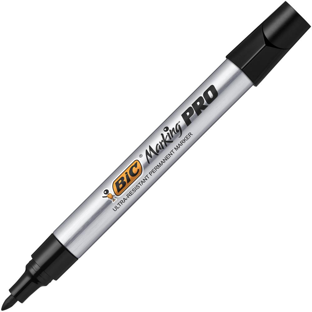 Marqueur permanent Bic Marking Pro - ultra rsistant - pointe ogive 1,1 mm - noir