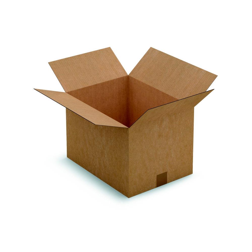 Caisse amricaine carton simple cannelure RAJA - L.int. 40 x l.30 x h.27 cm - Kraft brun - Lot de 25