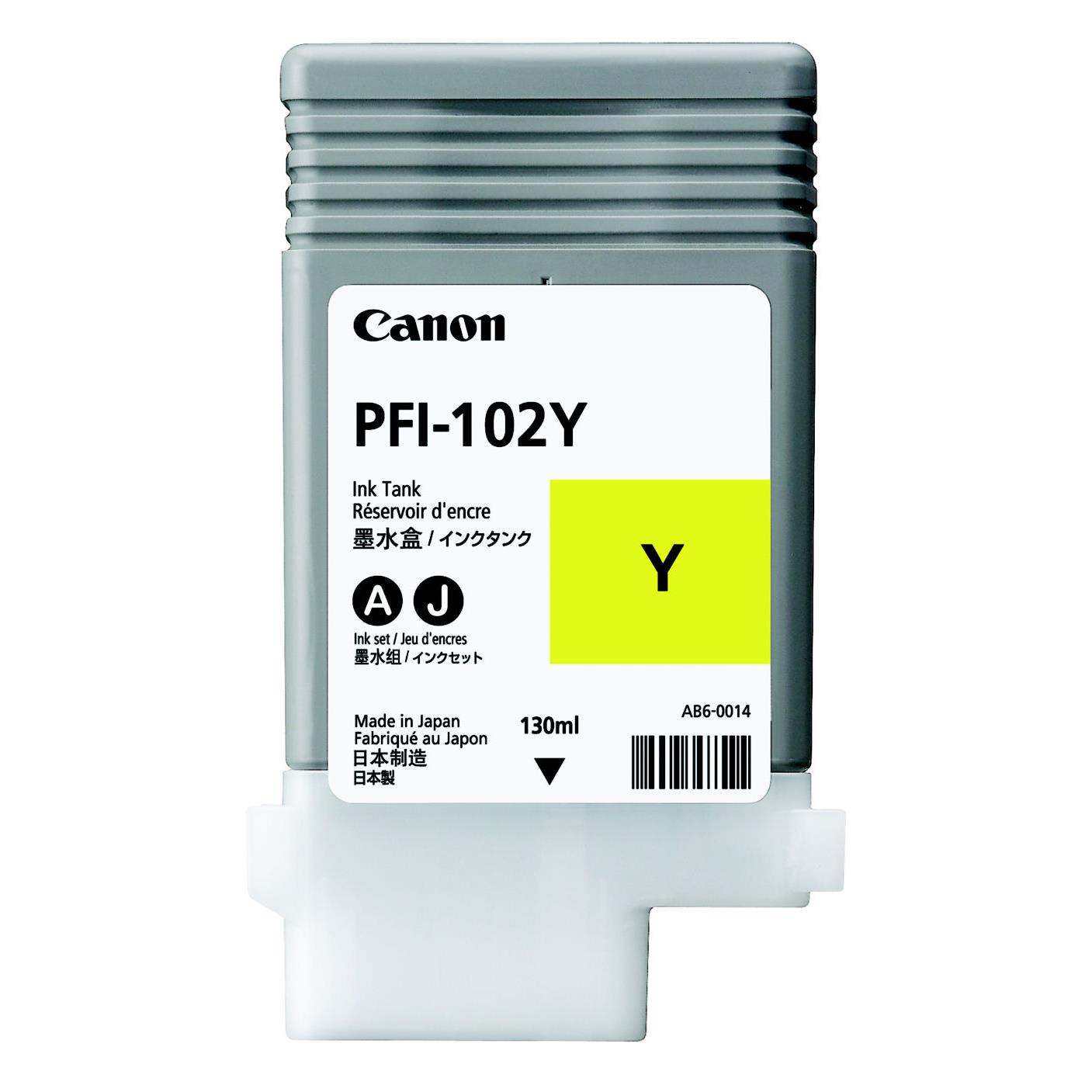 Cartouches pour imprimantes - Canon pfi-102y cartouche d'encre original jaune