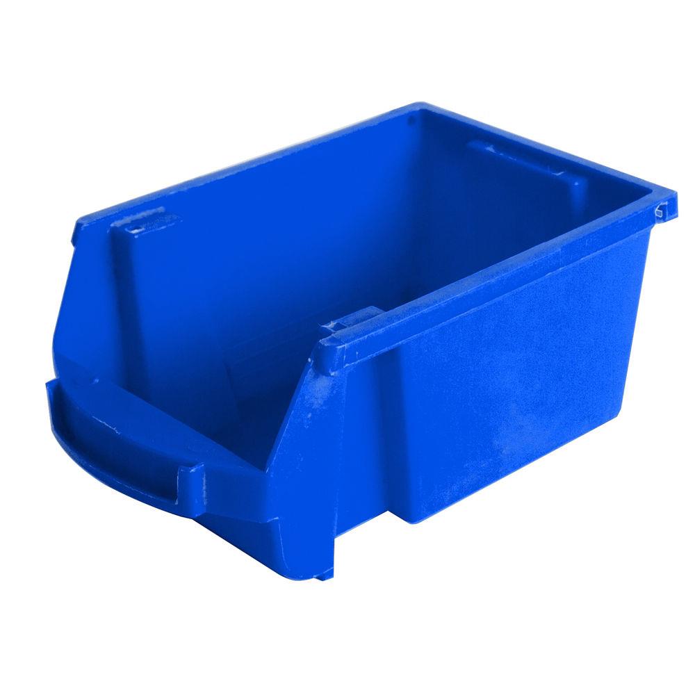 Bac  bec en plastique - 1 L - porte tiquette - polypropylne bleu - L 10 x H 7 x P 16 cm