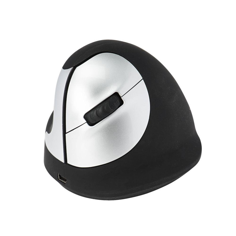 R-go tools souris ergonomique r-go he break avec logiciel de pause, gaucher, moyen (longueur main 165-185 mm), bluetooth, noir