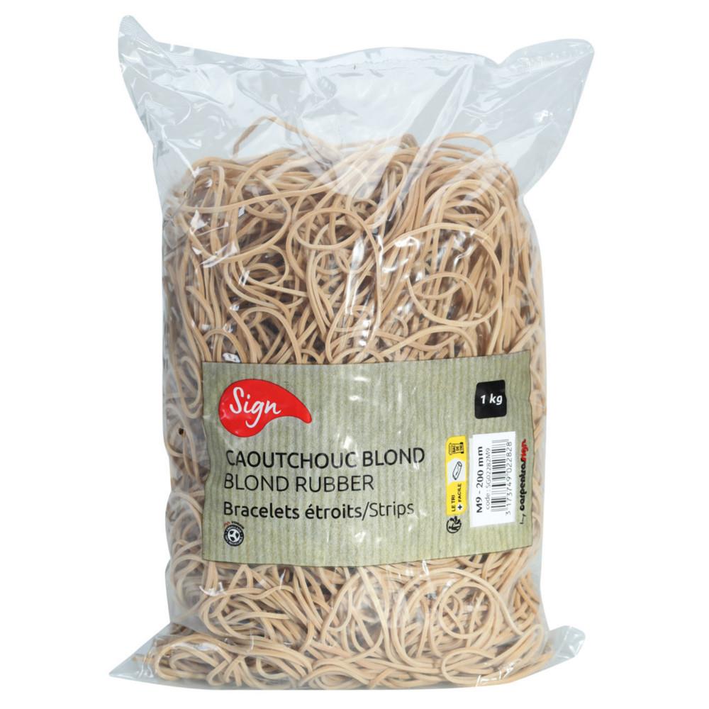 Sign Elastique 200 x 1,5 mm en caoutchouc blond de qualit� sup�rieure - Sachet de 1 kg