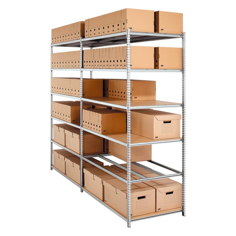 Rayonnage archives galvanis 200 - double face - L 100 x P 70 cm - lment suivant