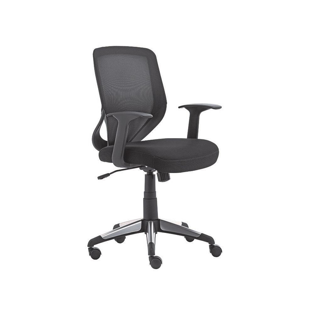 Fauteuil Enor ajustable avec accoudoirs  roulettes - hauteur dossier 48 cm - noir