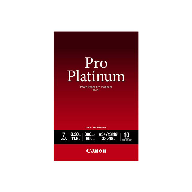 Canon papier photo professionnel platinum a3 plus pt-101 - 10 feuilles