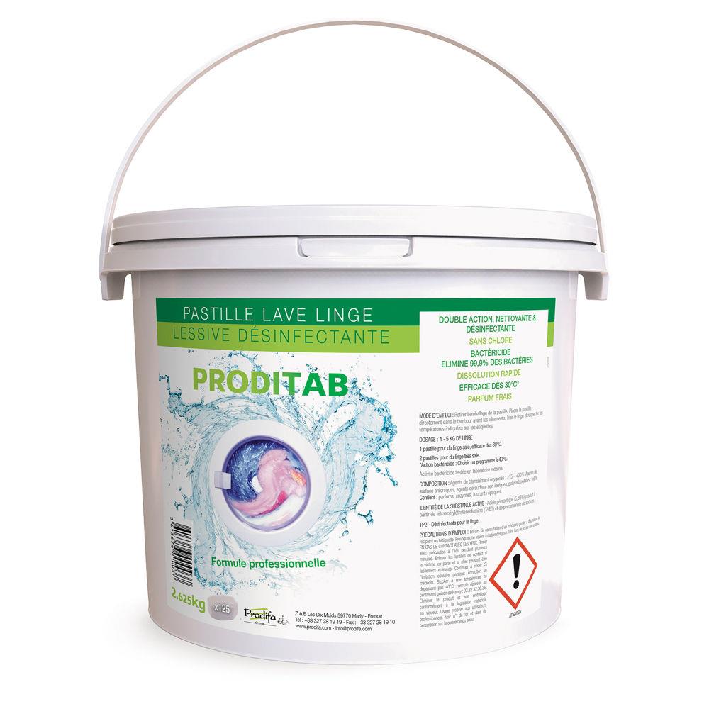 Lessive tablette dsinfectante Proditab - 125 tablettes