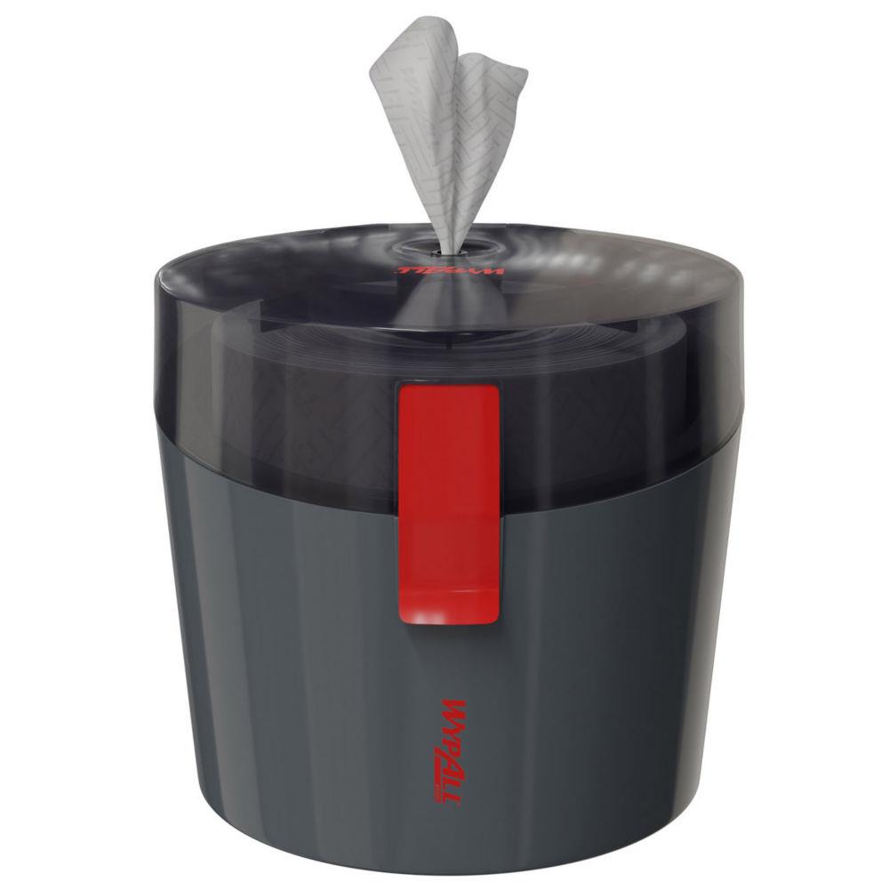 Distributeur portable de papier d'essuyage Wypall Reach Plus -  dvidage central feuille  feuille - Pour bobines Wypall Reach - Noir