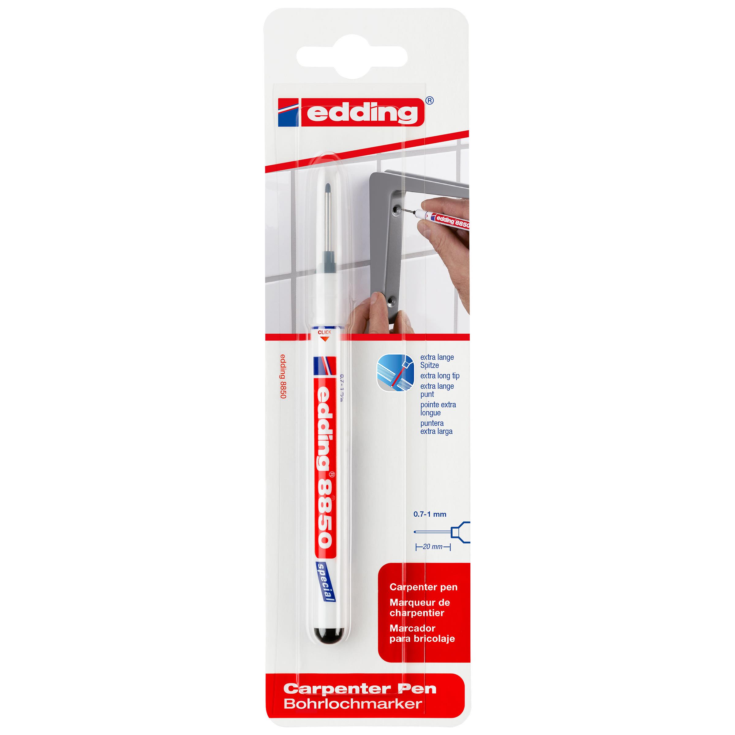 Marqueur charpentier permanent 8850  pointe ogive 0,7 - 1 mm noir